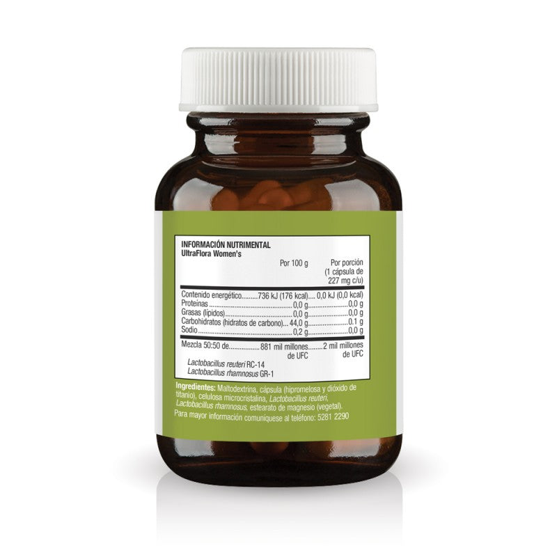 Probiótico Ultra Flora Women's- información de fabricación, ingredientes y recomendación de uso