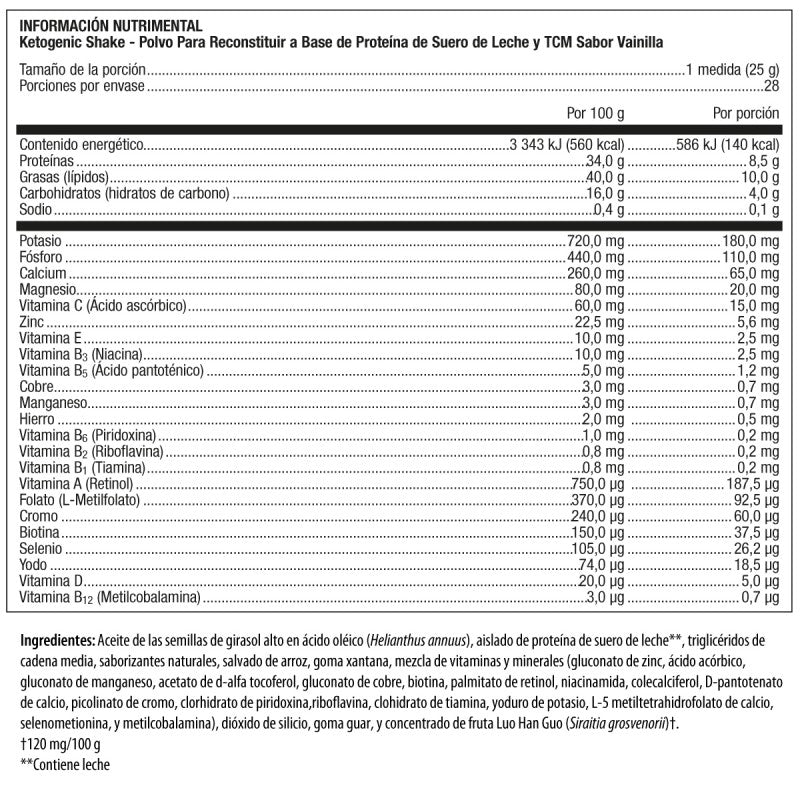 KETOGENIC SHAKE Vainilla