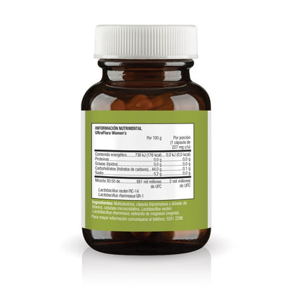 Probiótico Ultra Flora Women's- información de fabricación, ingredientes y recomendación de uso